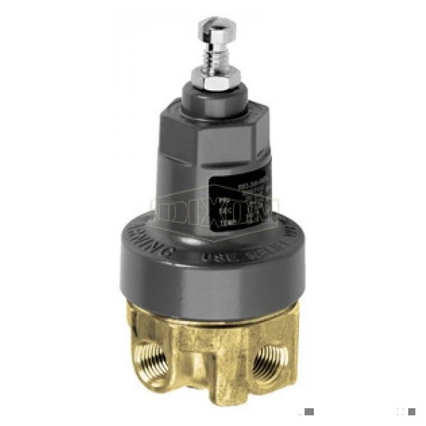 Norgren by 1 Series Relieving Cylinder Gas Regulator without Gauge, 1/4 in PTF, 10 SCFM Flow Rate